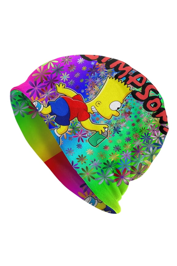 Simpsons Beanie Hat Cap 3D Print Soft Slouchy Beanies Hat