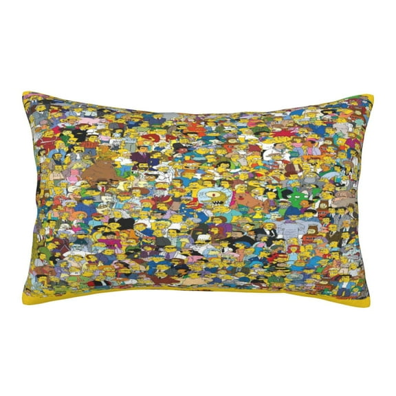 Simpsons Bed Pillowcase Zippered Pillow Cover Standard Queen King Size Pillowcase Cartoon Bed Long Pillow Case