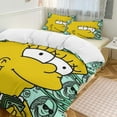 thumbnail image 1 of Simpsons Bedding Sets Comfort 3 Pieces Bedding Set 1 Duvet Cover + 2 Pillowcase Decorative Bedding 86"x70", 1 of 8