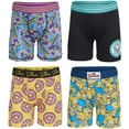 thumbnail image 1 of Simpsons Boys Underwear, 4 Pack Athletic Boxer Briefs Sizes 6-12, 1 of 6