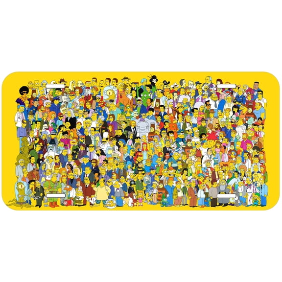 Simpsons Cast Novelty Car Auto License Plate