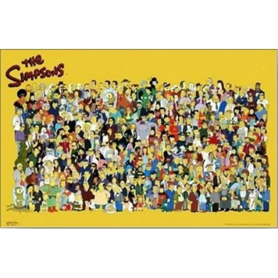 Simpsons Cast Poster (36 x 24)