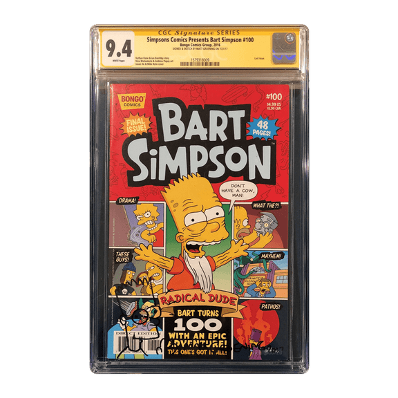 Simpsons Comics Presents Bart Simpson #100 - CGC 9.4 Comic Book