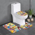 thumbnail image 1 of Simpsons Floor Mat Lid Cover Toilet Mat 3-Piece Set Non-Slip Thick Rugs Bathroom Sets, 1 of 9