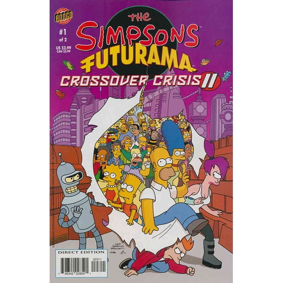 Simpsons Futurama Crossover Crisis II, The #1 VF ; Bongo Comic Book