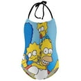 thumbnail image 1 of Simpsons Girl's One-Piece Swimsuit Bathing Suit Soft Stretchy Children's Swimwear Swim Attire for Vacation 8-10Y(130cm), 1 of 8