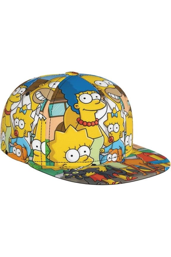 Simpsons Hat Fashion Mens Women Snap Back Hats - Adjustable Baseball Cap Mesh Hat Unisex Headwear