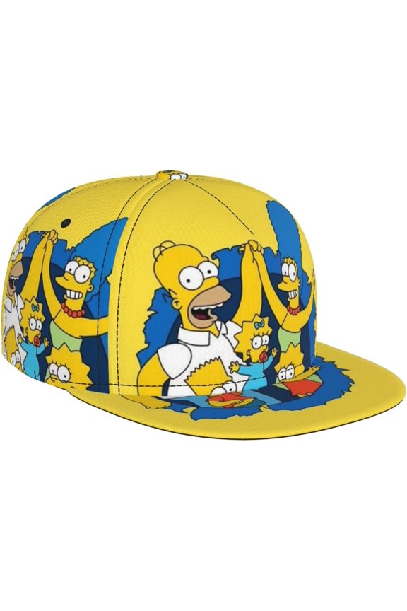 Simpsons Hat Fashion Mens Women Snap Back Hats - Adjustable Baseball Cap Mesh Hat Unisex Headwear