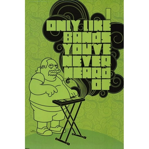 Simpsons - I Only Listen to Bands Poster (24 x 36)