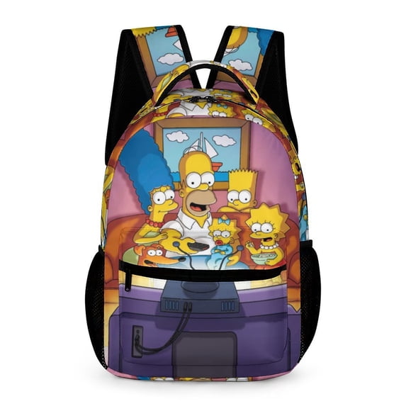 Simpsons Backpacks Cute Shoulder Bag Bookbag Casual Daypack Outdoor Travel Back Pack
