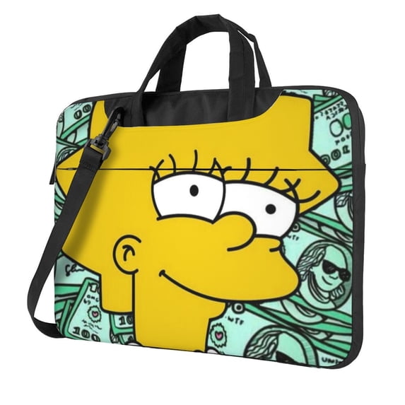 Simpsons Laptop Carrying Case 13 Inch Laptop Bag Computer Protective Case Shoulder Strap Carrying Briefcase Messenger Bag