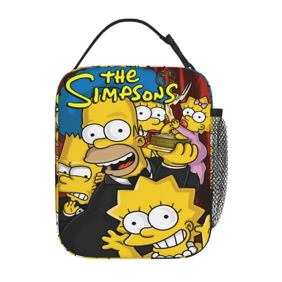 Simpsons Lunch Bag Reusable Insulated Lunch Box Meal Handbag To Keep Food Fresh 3D Cartoon Lunch Tote Bag Work Office Outdoor Picnic