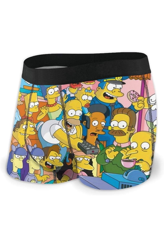 Simpsons Men's Boxer Shorts Soft Stretch Boxer Shorts Multipack Custom Made Anime
