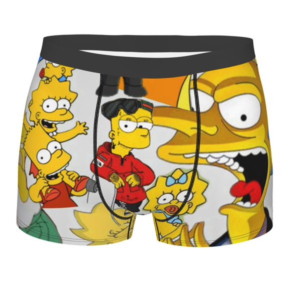 Simpsons Men's Breathable Boxer Briefs Soft Stretch Moisture-Wicking Underwear Medium