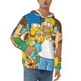 thumbnail image 1 of Simpsons Men's Hoodie With Color Drawstrings Sweatshirt Hooded Pullover Print Winter Coat Jacket 3x-Large, 1 of 9