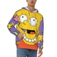thumbnail image 1 of Simpsons Men's Hoodie With Color Drawstrings Sweatshirt Hooded Pullover Print Winter Coat Jacket Large, 1 of 9