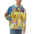 thumbnail image 1 of Simpsons Men's Hoodie With Color Drawstrings Sweatshirt Hooded Pullover Print Winter Coat Jacket Large, 1 of 9