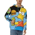 thumbnail image 1 of Simpsons Men's Hoodie With Color Drawstrings Sweatshirt Hooded Pullover Print Winter Coat Jacket Xx-Large, 1 of 9
