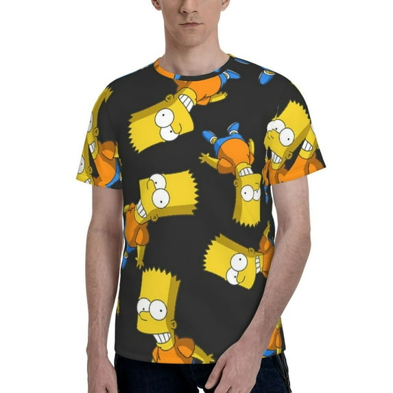 Simpsons Men's Short-Sleeve T-Shirt Summer Casual Tee Top Breathable Crewneck T-Shirt Medium