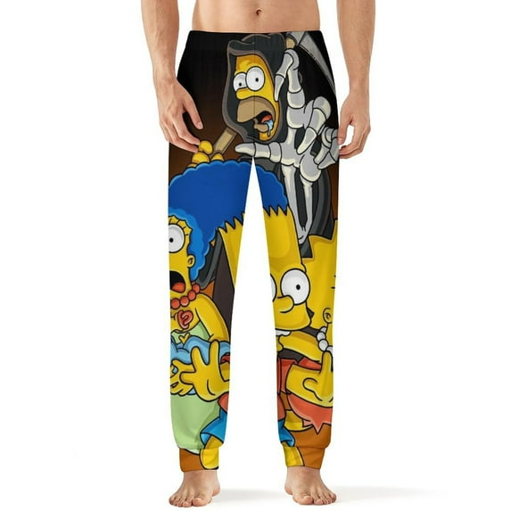 Simpsons Men's Sleeping Pants Soft Pajama Lounge Pants Casual Sleep Pants M