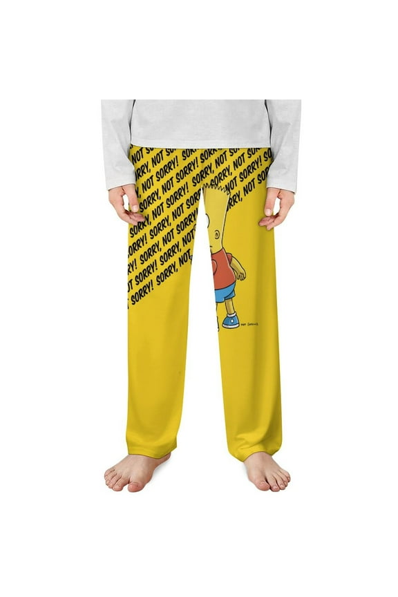 Simpsons Pajama Pants Long Sleep Pant Pajama Bottoms Drawstring Waist with Pockets