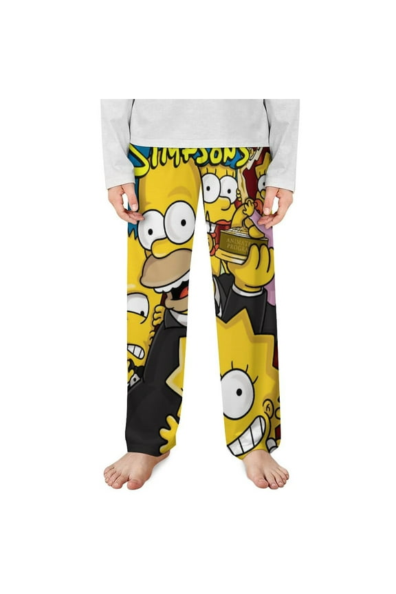 Simpsons Pajama Pants Long Sleep Pant Pajama Bottoms Drawstring Waist with Pockets
