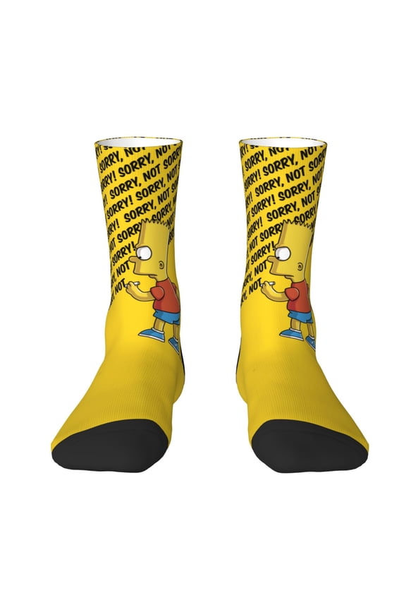 Simpsons Socks Crew Novelty Socks Casual Dress Gifts For Men Women