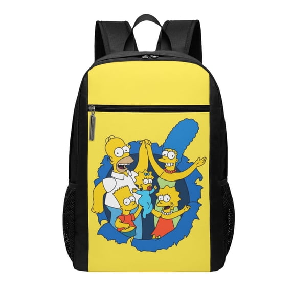 Simpsons Sports Backpacks 17 Inch Schoolbag Adults Rucksack Simple Casual Daypack Lightweight Laptop Backpack Computer Bag