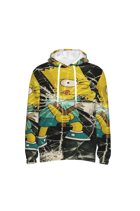 Simpsons Trendy Cartoon Men'S Fleece Hooded Hoodie, hoodies for women men with pockets,Fall Fashion 2025 Pullover Sweaters Winter Clothes