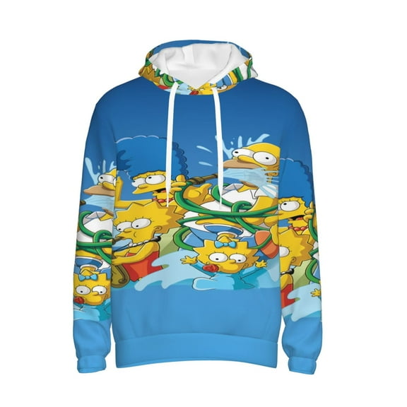Simpsons Trendy Cartoon Men'S Fleece Hooded Hoodie, hoodies for women men with pockets,Fall Fashion 2025 Pullover Sweaters Winter Clothes
