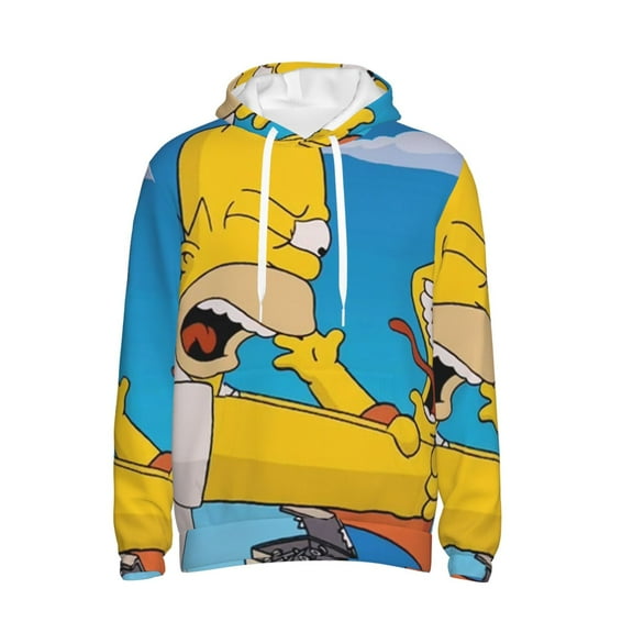 Simpsons Trendy Cartoon Men'S Fleece Hooded Hoodie, hoodies for women men with pockets,Fall Fashion 2025 Pullover Sweaters Winter Clothes