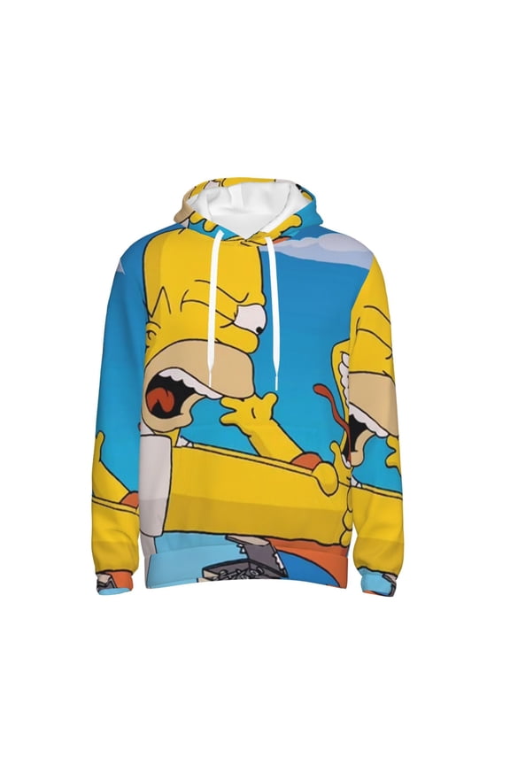 Simpsons Trendy Cartoon Men'S Fleece Hooded Hoodie, hoodies for women men with pockets,Fall Fashion 2025 Pullover Sweaters Winter Clothes