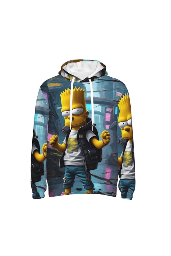Simpsons Trendy Cartoon Men'S Fleece Hooded Hoodie, hoodies for women men with pockets,Fall Fashion 2025 Pullover Sweaters Winter Clothes