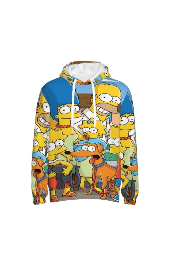 Simpsons Trendy Cartoon Men'S Fleece Hooded Hoodie, hoodies for women men with pockets,Fall Fashion 2025 Pullover Sweaters Winter Clothes