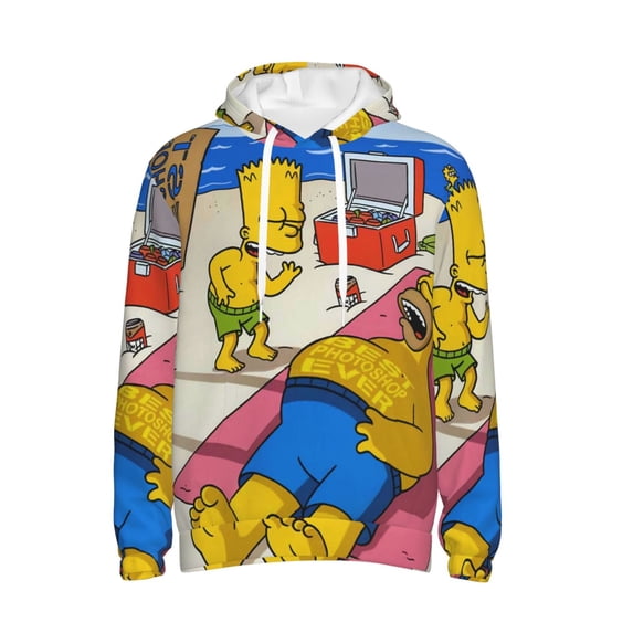 Simpsons Trendy Cartoon Men'S Fleece Hooded Hoodie, hoodies for women men with pockets,Fall Fashion 2025 Pullover Sweaters Winter Clothes