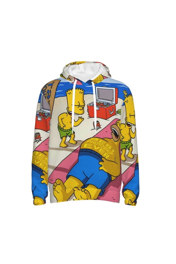 Simpsons Trendy Cartoon Men'S Fleece Hooded Hoodie, hoodies for women men with pockets,Fall Fashion 2025 Pullover Sweaters Winter Clothes