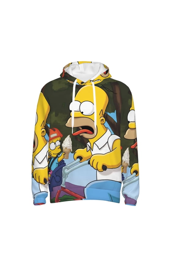Simpsons Trendy Cartoon Men'S Fleece Hooded Hoodie, hoodies for women men with pockets,Fall Fashion 2025 Pullover Sweaters Winter Clothes