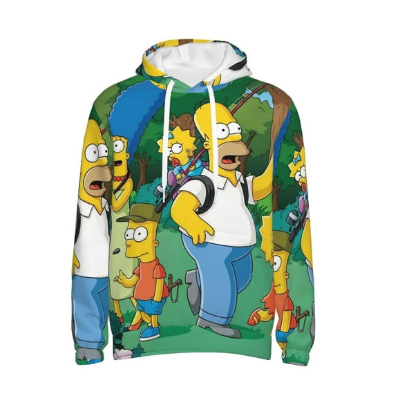 Simpsons Trendy Cartoon Men'S Fleece Hooded Hoodie, hoodies for women men with pockets,Fall Fashion 2025 Pullover Sweaters Winter Clothes