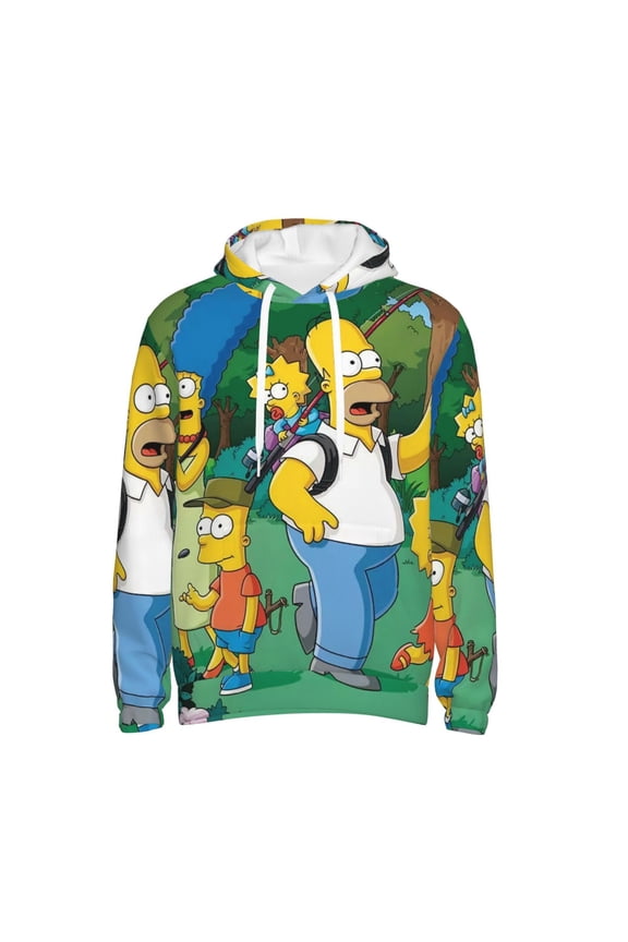 Simpsons Trendy Cartoon Men'S Fleece Hooded Hoodie, hoodies for women men with pockets,Fall Fashion 2025 Pullover Sweaters Winter Clothes
