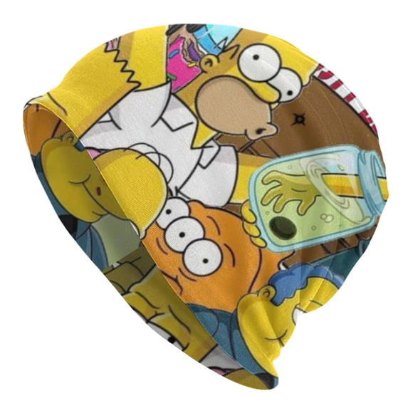 Simpsons Unisex Beanies Knitted Hat For Men Women Soft Sleep Cap 3d Print Watch Cap Headwear Knit Hat