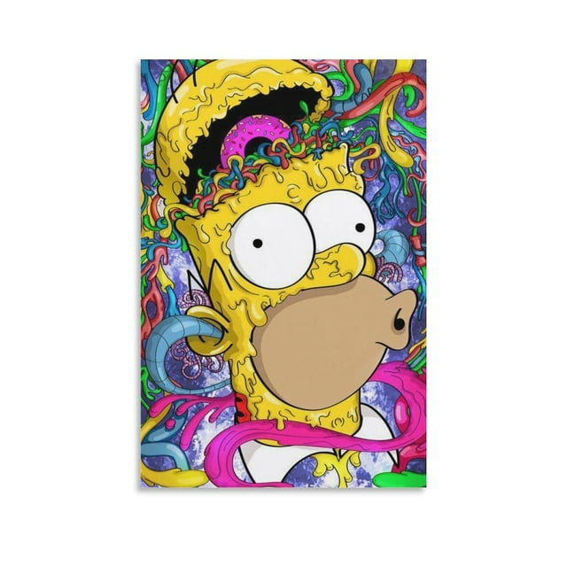 Simpsons Wall Hanging Painting Wall Art Canvas Paintings Posters Home