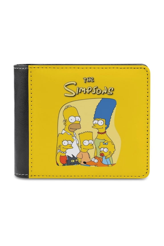 Simpsons Wallet, Anime Leather Wallet Mens Wallets Manga Slim Durable Bifold Wallets
