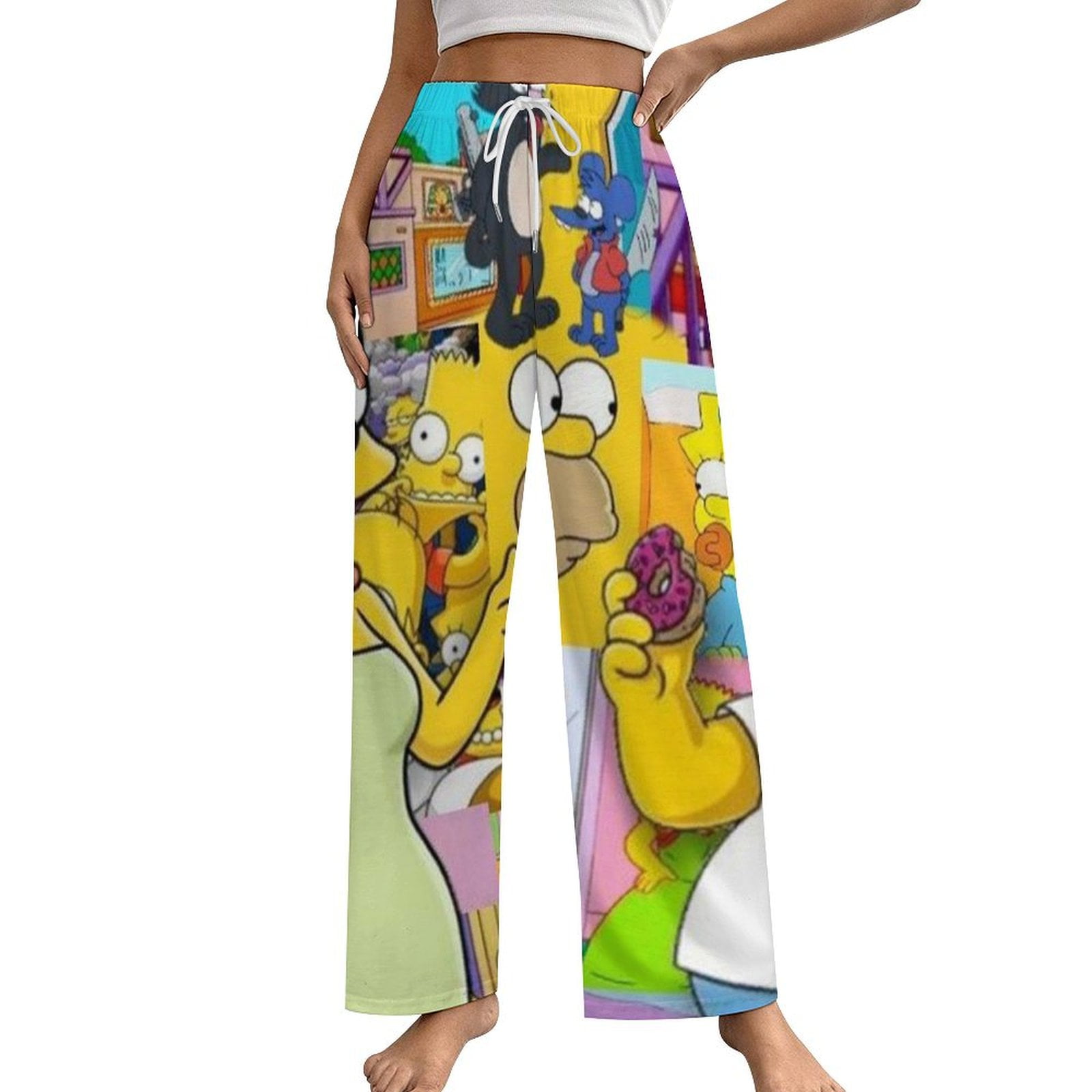 Simpsons Women's Comfy Pajama Lounge Pants Casual Loose Bottoms Sleep ...