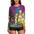 thumbnail image 1 of Simpsons Women's Sunscreen Shirt Long Sleeve Workout Tops Crewneck Soft Comfy Tees Casual T-Shirt S, 1 of 7