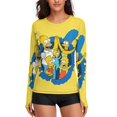 thumbnail image 1 of Simpsons Women's Sunscreen Shirt Long Sleeve Workout Tops Crewneck Soft Comfy Tees Casual T-Shirt S, 1 of 7