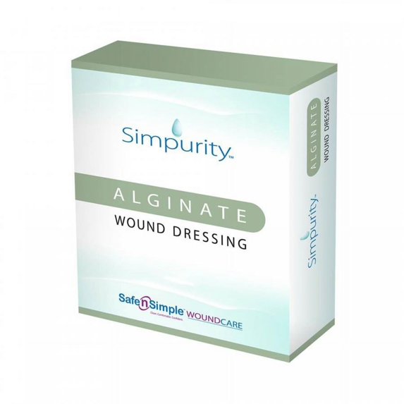 Simpurity Alginate Dressing, 4 x 8 Inch, 5 Count
