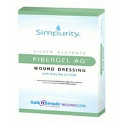 Simpurity Fibergel AG Silver Alginate Dressing 4 X 4-3/4 Inch Rectangle, SNS56716 - EACH