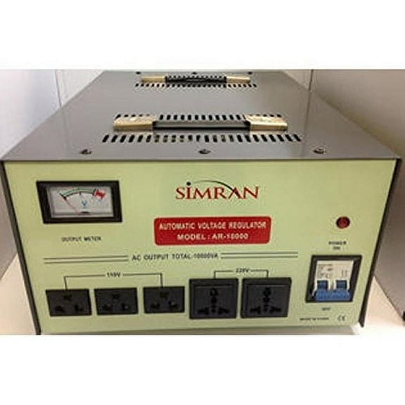 Simran 10,000 Watt 110-240 V Voltage Regulator with Built-in Transformer Converter