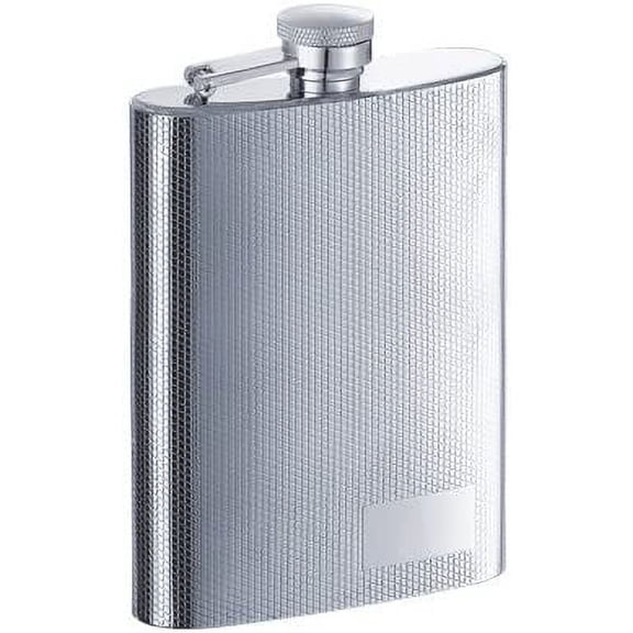 Simran 8-0203M-8 Ajmer 8 oz. Matte Stainless Steel Flask