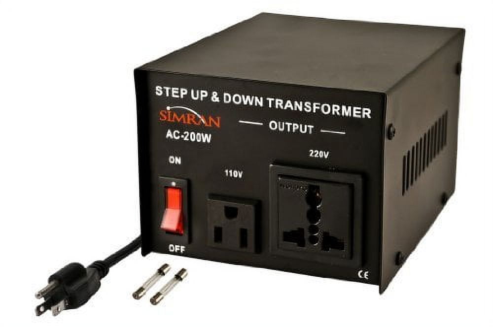 Simran AC-200 Step Up/Down Voltage Converter Transformer 110V/220V - 200 Watts